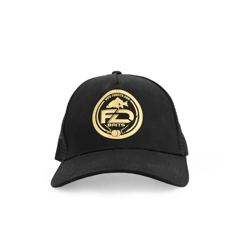 Gorra Negra FD Baits para Carpfishing
